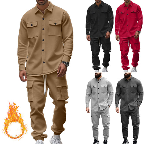 Men's cargo jogger suit with functional pockets Amarae