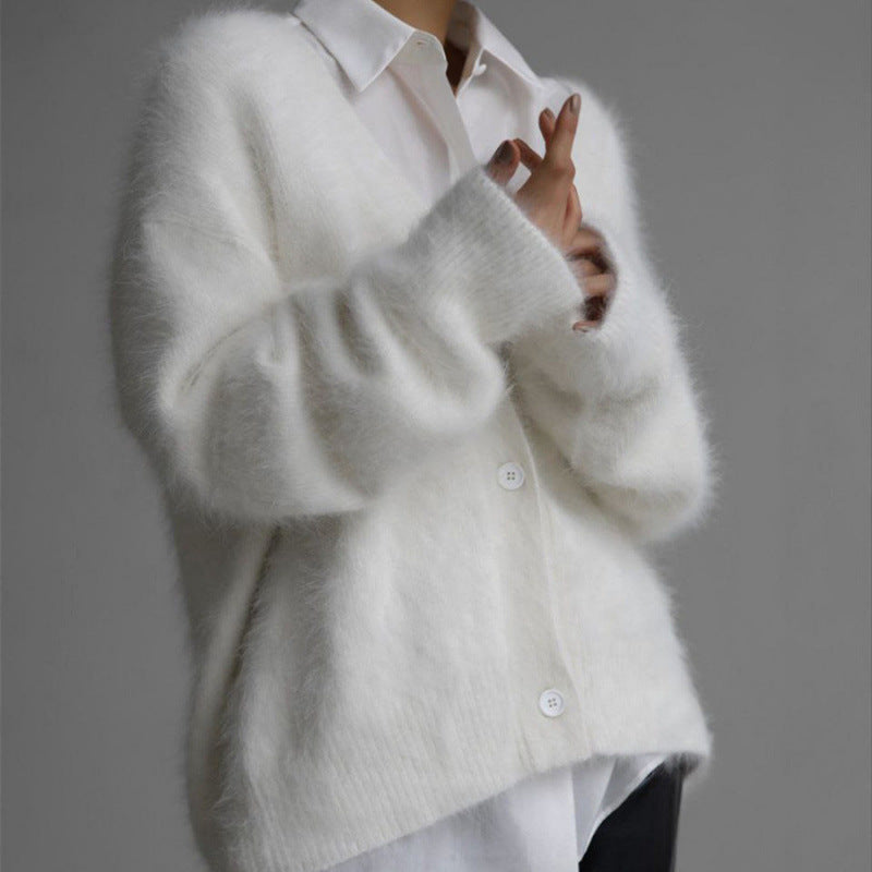 Ladies Oversized Fluffy Chic Cardigan and Style