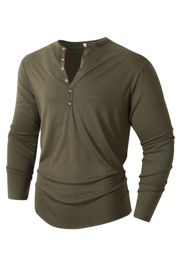 Men's long sleeve shirt with button placket Lune London