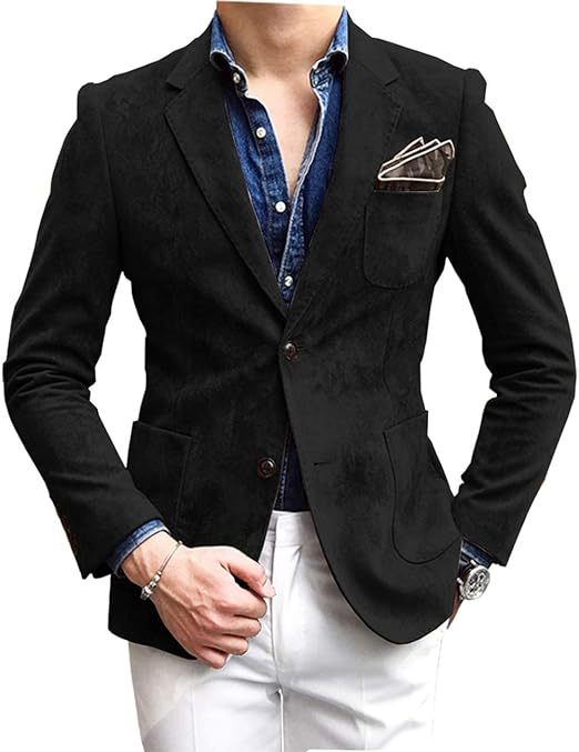 Men's Elegant Velvet Blazer with Modern Cut and Noble Details Lune London