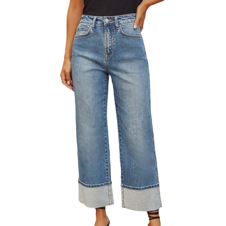 Casual fit jeans and denim for women with contrasting hems Chic & Stil