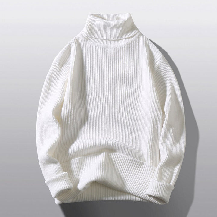 Men's Comfortable Roll-Neck Sweater Made Of Textured Knit Lune London