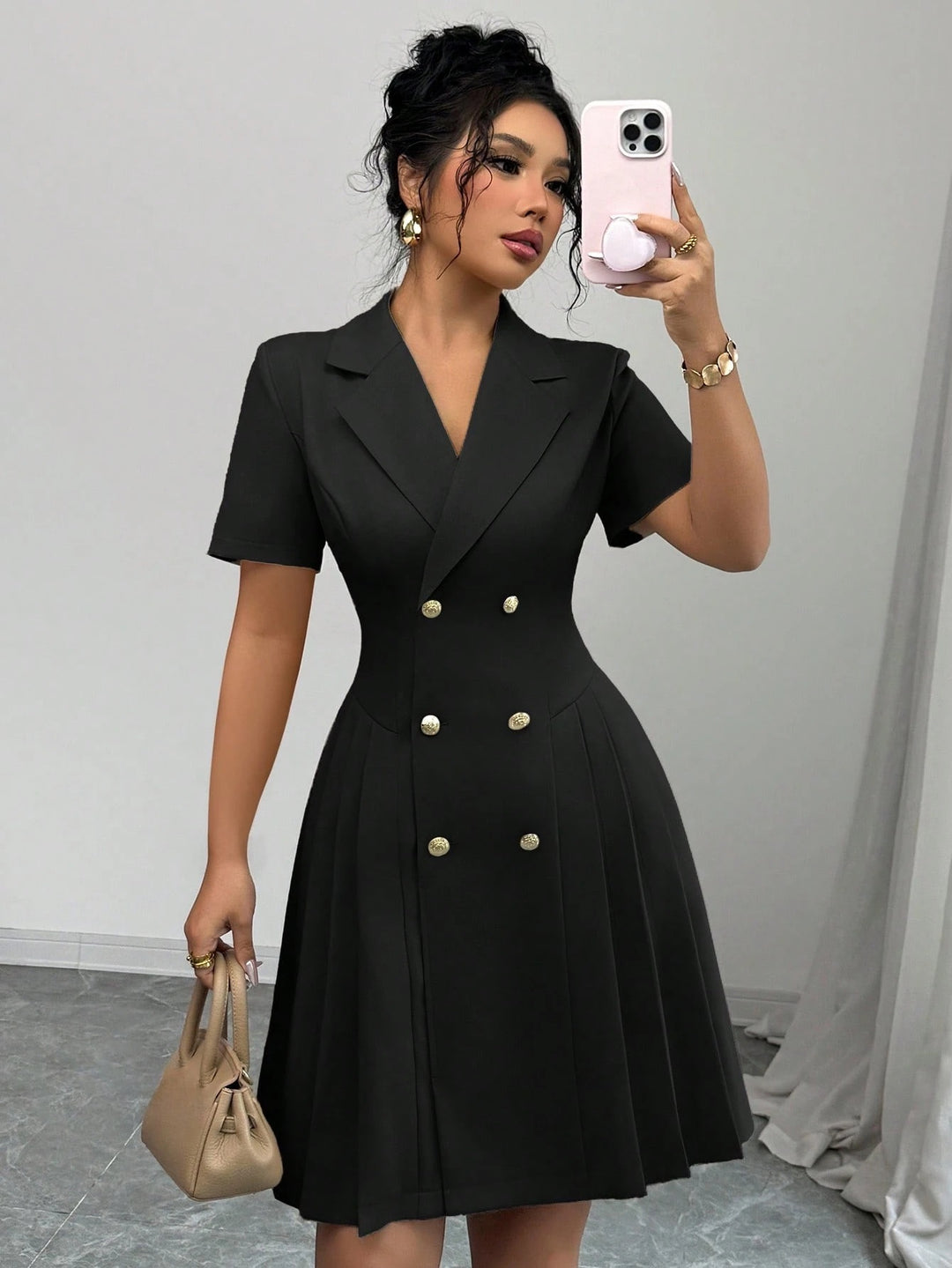 Lune London Double-breasted A-line Dress for Women