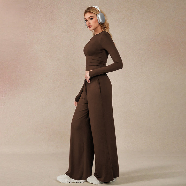 Pantalon de survêtement décontracté pour femmes avec coupe ample et taille élastique Chic & Stil