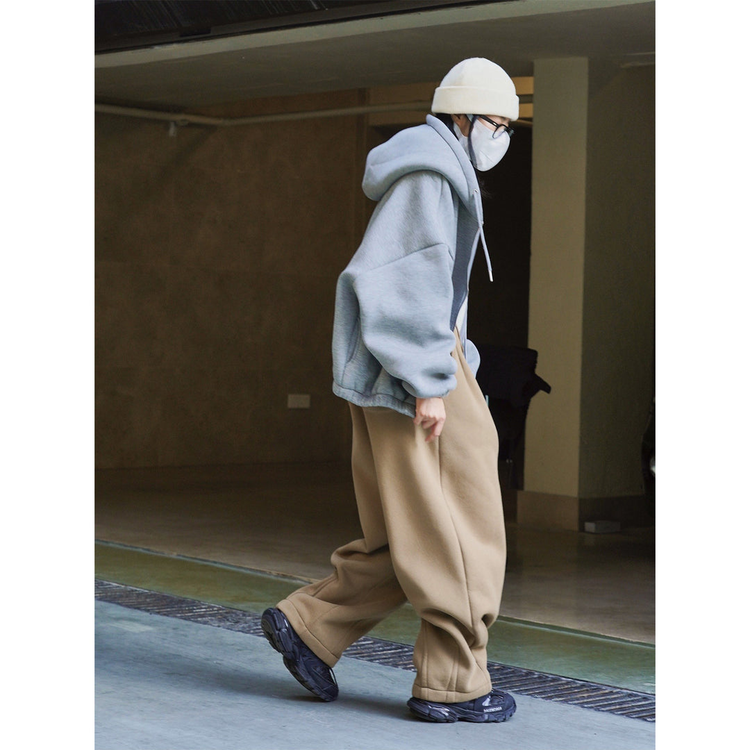 Dame Confort Oversized Hoodie-Veste avec grandes poches et cordon Chic & Stil