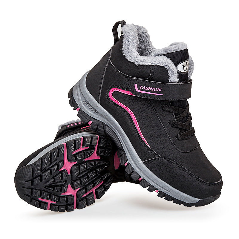 Women outdoor hiking shoes warm padded with adjustable Velcro closure Lune London