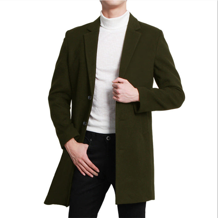 Men's Elegant Long Blazer with Modern Cut and Double Button Row Lune London