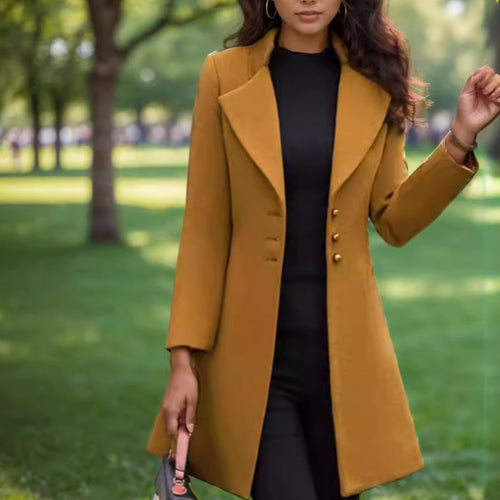Elegant and fitted trench coat for women with textured fabric Amarae