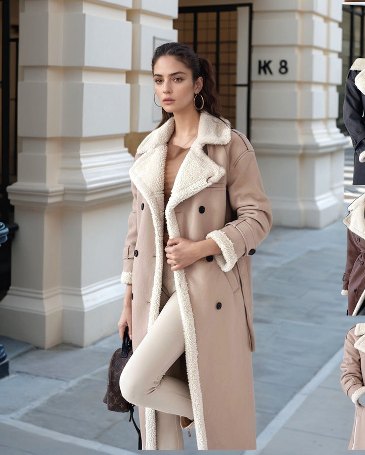 Ladies Long Teddy-Trenchcoat Lune London