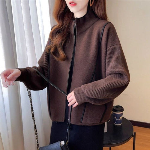 Veste volumineuse pour femmes avec col haut et fermeture éclair continue Chic & Stil