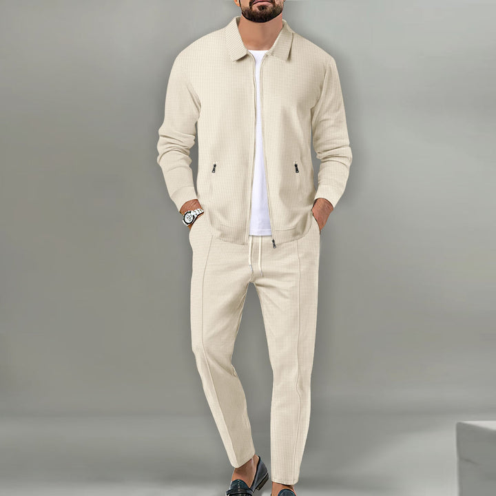 Men's Leisure Suit with Modern Structured Design and Practical Pockets Amarae