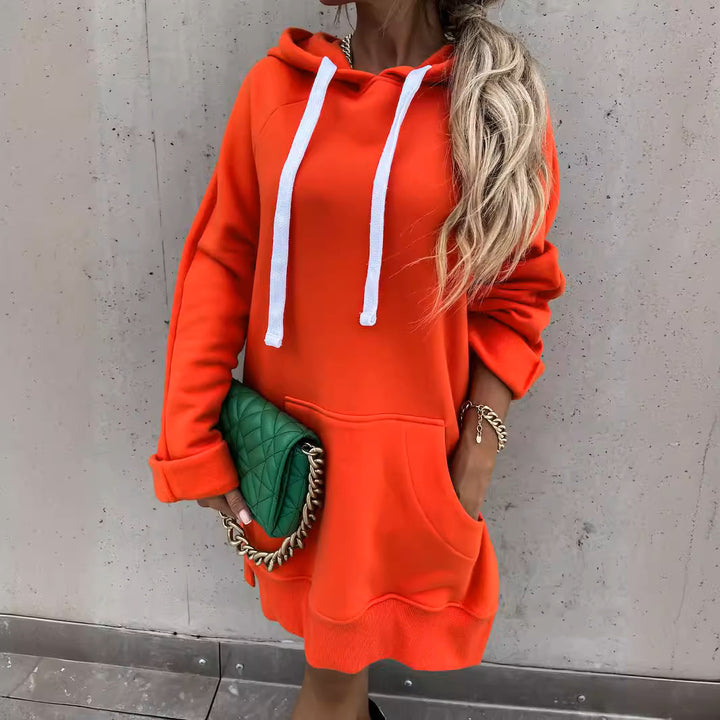 Robe hoodie pour femme avec capuche et fentes latérales Chic & Stil
