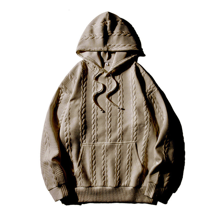 Men's hooded tracksuit tops with textured pattern Lune London