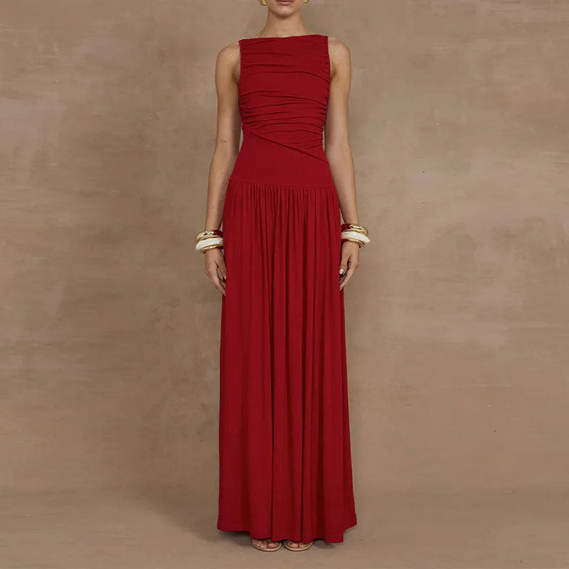 Robe maxi femme avec un drapé sophistiqué Chic & Stil