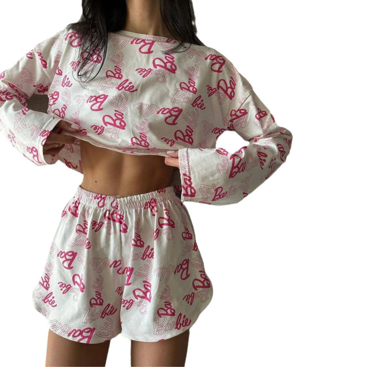 Women's leisure set with graphic print and relaxed fit Lune London