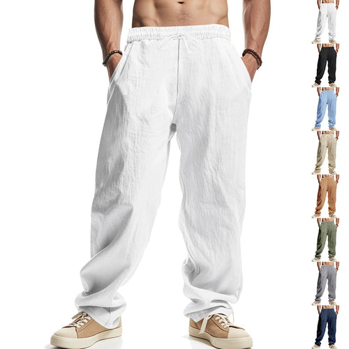 Casual pants for men with elastic waist and side pockets Amarae