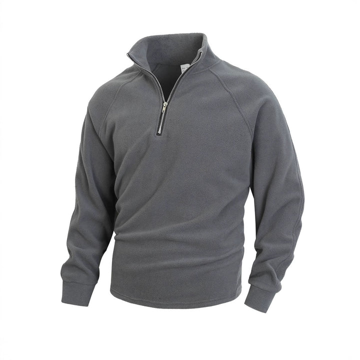 Men's fleece pullover with half-zip Lune London