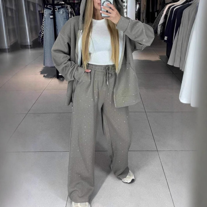 Chic Polka Dot Track Suit for Women