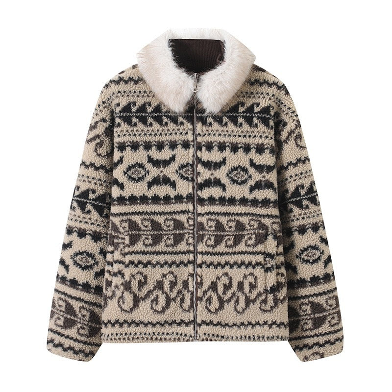 Veste teddy à la mode pour femmes avec col rembourré Chic & Stil