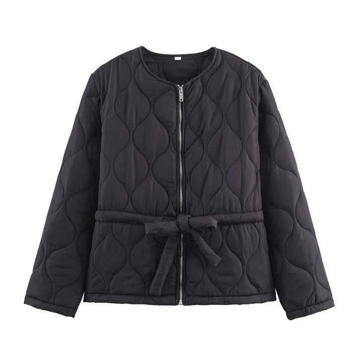 Quilted casual jacket for women with waist belt Lune London