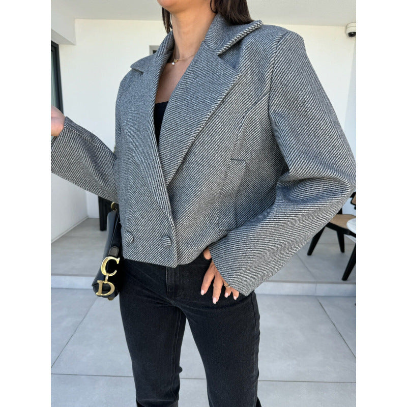Veste blazer sur mesure pour femmes avec motif carreau moderne Chic & Stil