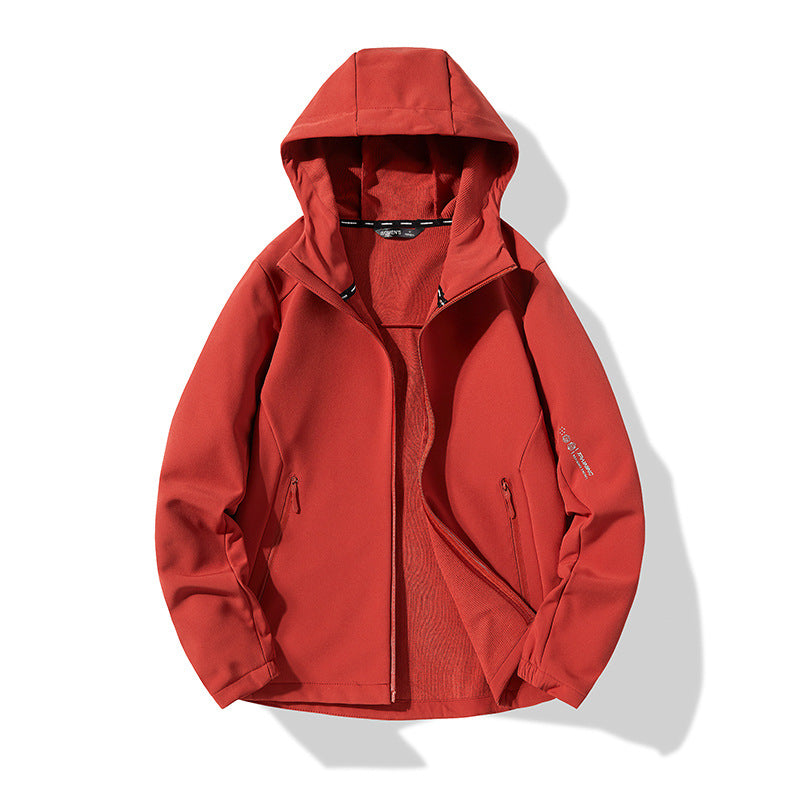 Men's Lightweight Softshell Hoodie with Fleece Lining and Water-Repellent Surface Amarae