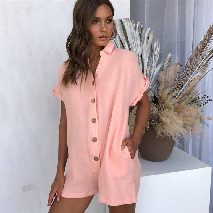 Women's overall with button-down collar and relaxed fit Lune London