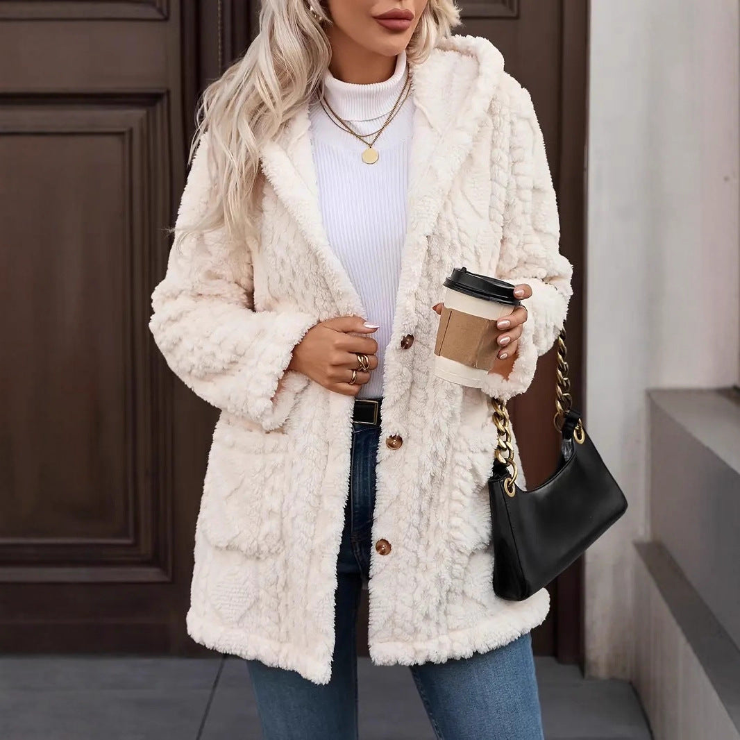 Ladies Cozy Plush Hoodie Lune London