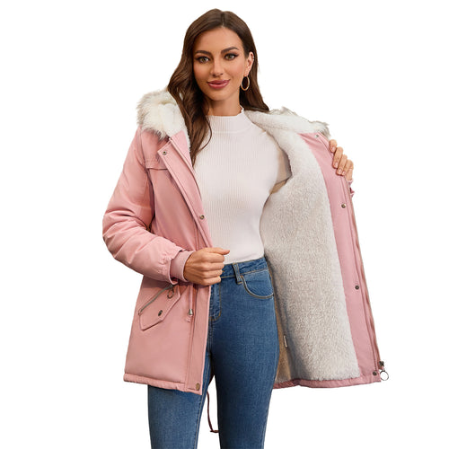 Fashion women's transitional jacket with cozy lining and adjustable waist Amarae