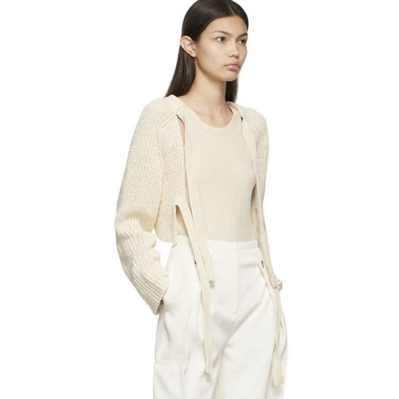 Cardigan tricoté aéré pour femmes avec coupe ouverte Chic & Stil