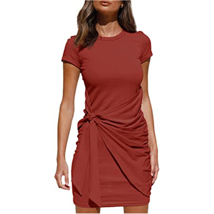 Lune London Women's Mini Ruffle Dress with Side Tie
