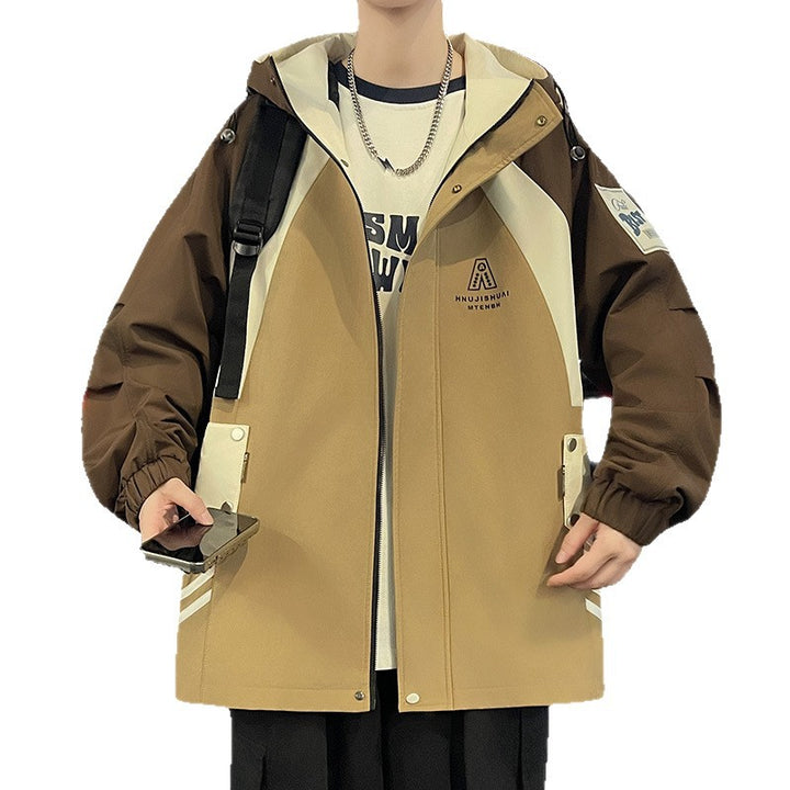 Urban transition jacket for men with adjustable hood Lune London