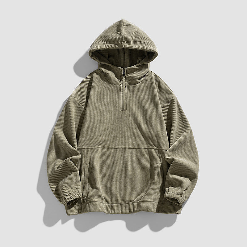 Women's fluffy hoodie with half-zip Lune London