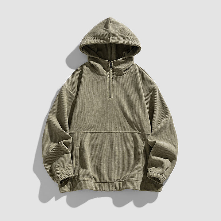 Women's fluffy hoodie with half-zip Lune London