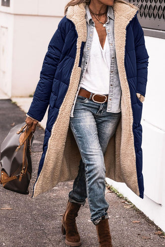 Ladies long quilted jacket with cozy lining and loose fit Amarae