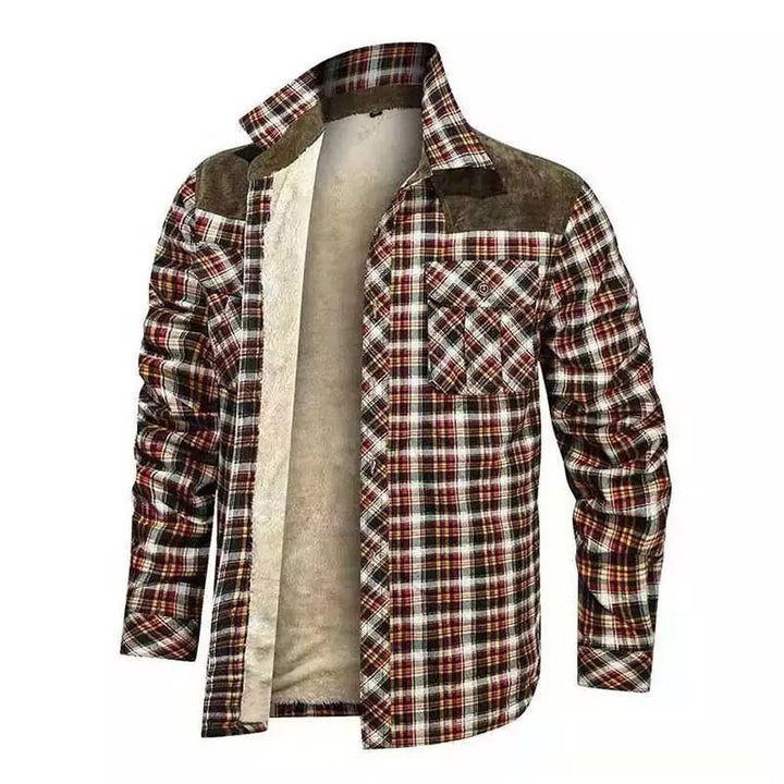 Flannel check shirt for men with warm lining Lune London