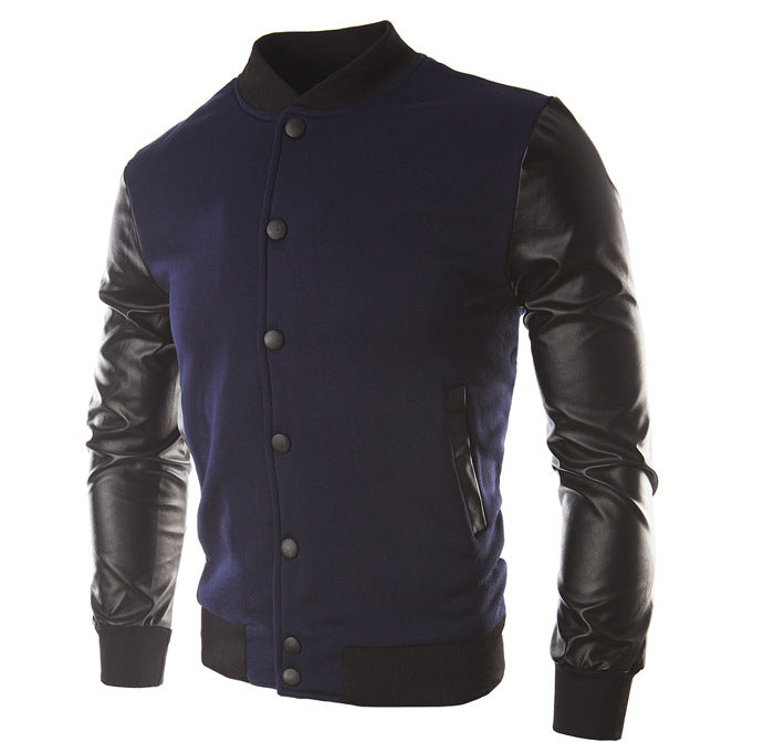 Sporty bomber jacket for men with high-quality leather panels Lune London
