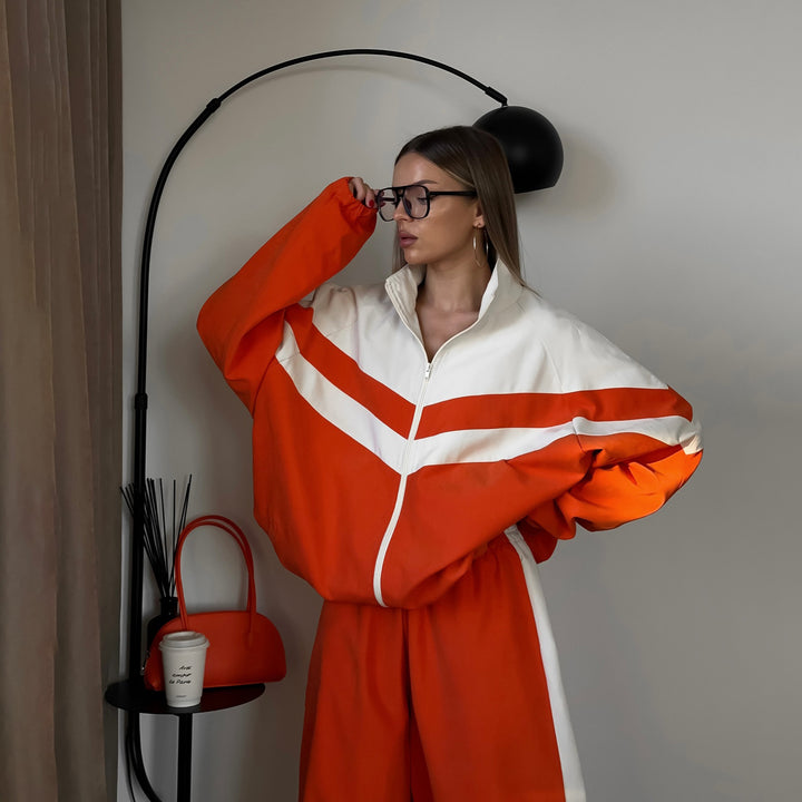 Women's sports set with zipper and wide pants Lune London