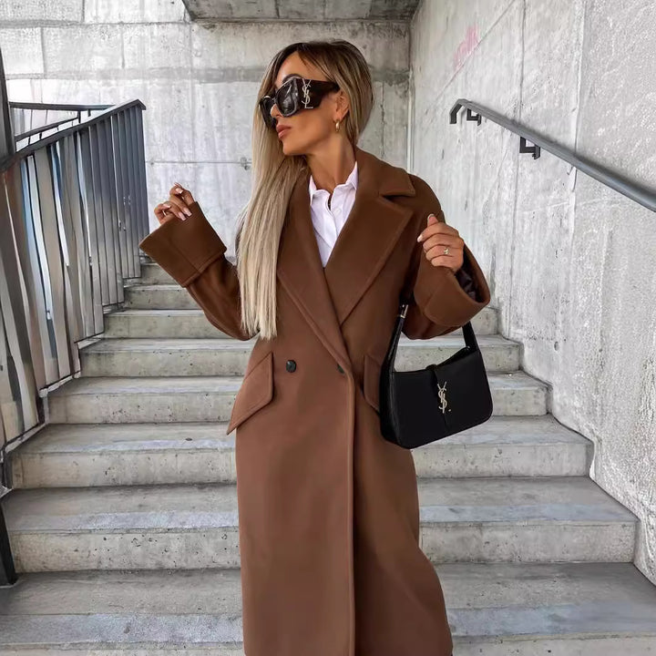 Women Oversized Wool Coat Elegant Amarae