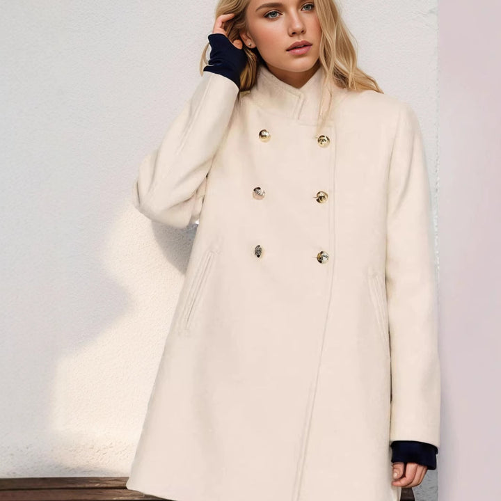 Women's quilted coat with double-breasted buttons and high-quality finish Lune London