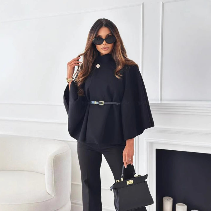 Elegant blouse for women with pleated design and fitted belt Lune London