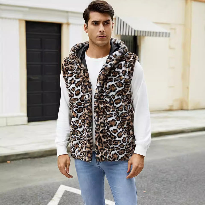 Cozy faux fur hoodie for men Lune London