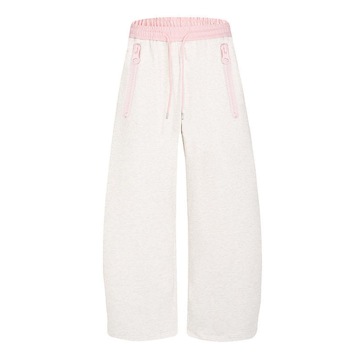 Ladies wide lounge pants with high comfort waistband, drawstring and zip pockets Amarae