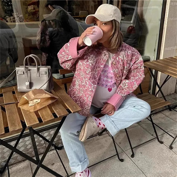 Veste rembourrée imprimée pour femmes Chic & Stil