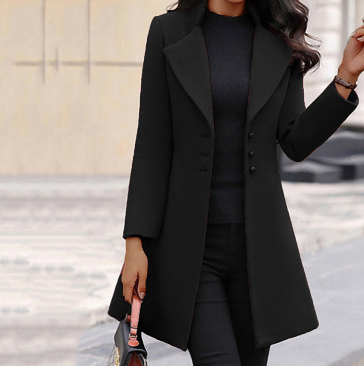 Ladies Elegant Long Blazer with Asymmetrical Cut Amarae