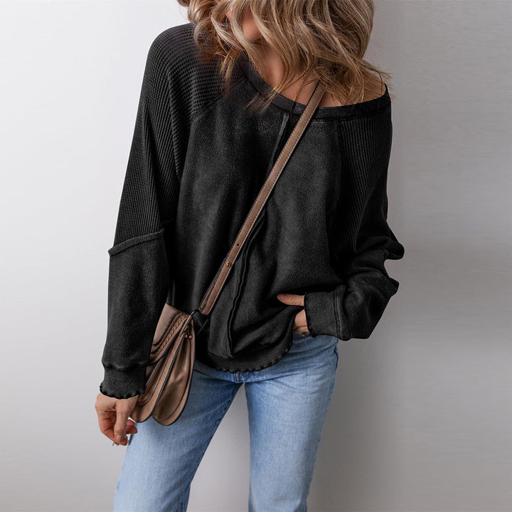 Pull femme décontracté avec décolleté large Lune London