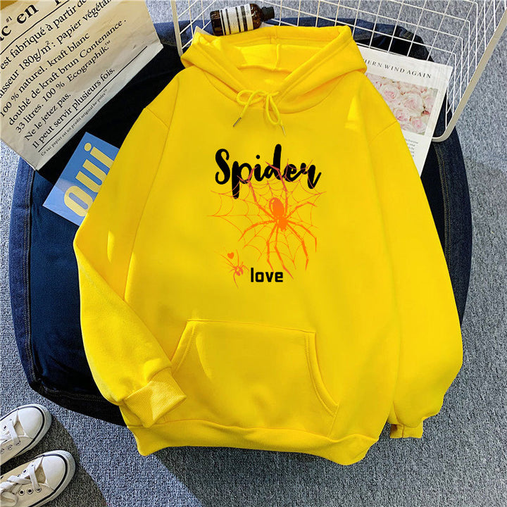 Women's hoodie with creative spider design Chic & Stil