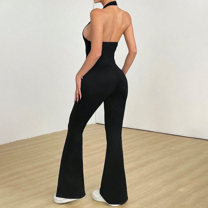 Combinaison pour femme avec décolleté en V profond et jambe large Chic & Stil