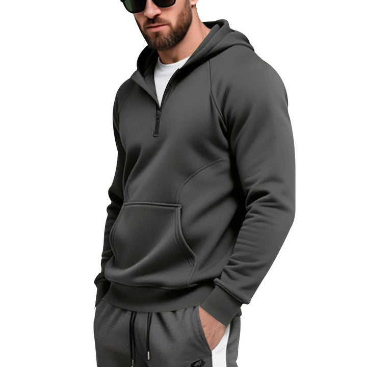 Sporty men's hoodie with modern zip closure and practical pockets Lune London