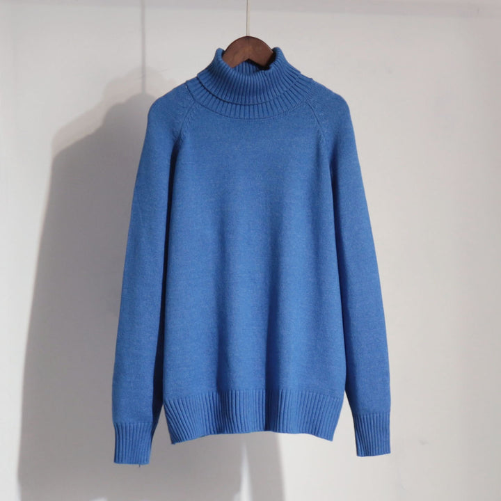 Pull en tricot pour dames avec col montant et coupe décontractée Chic & Stil